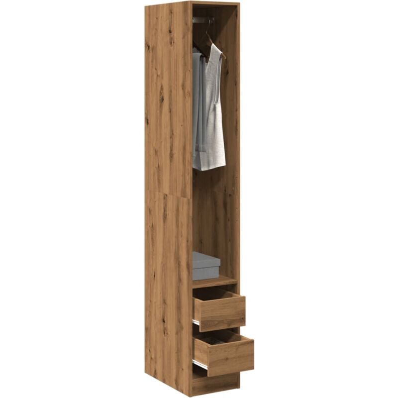 foto del prodotto vidaxl armadio rovere artigianale 30x50x200 cm in legno multistrato