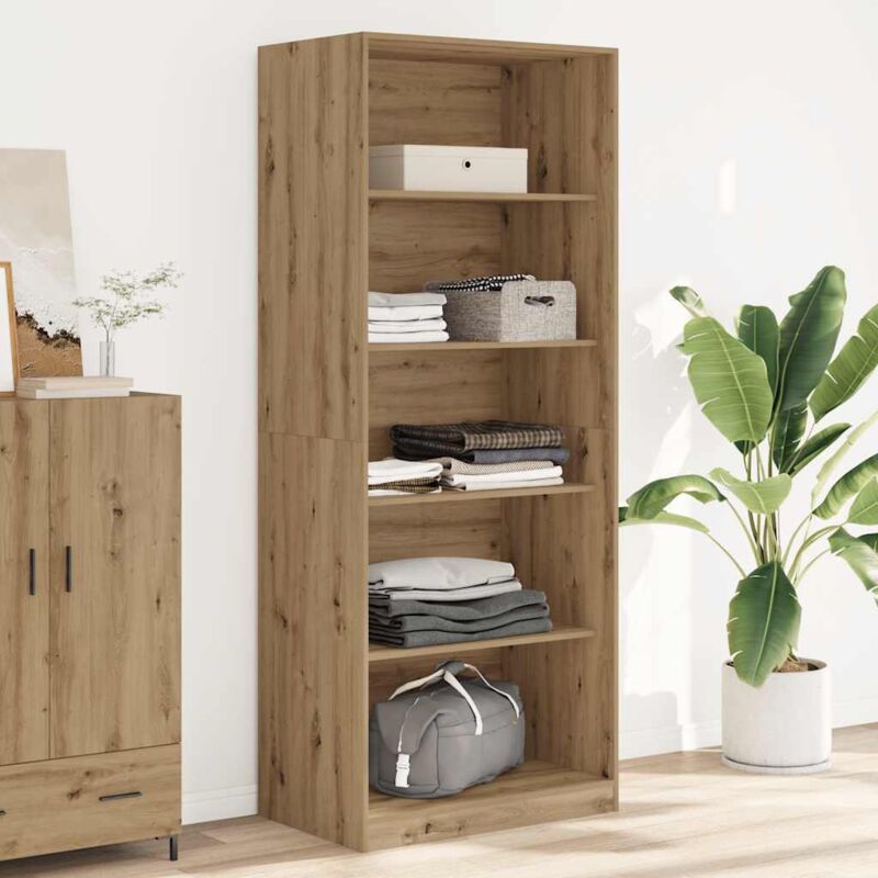foto del prodotto vidaxl armadio rovere artigianale 80x50x200 cm in legno tecnico