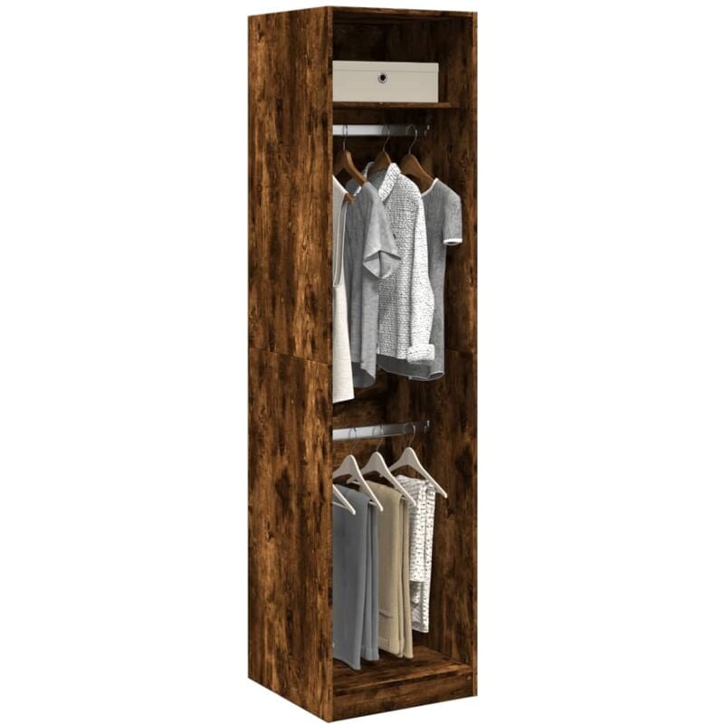 foto del prodotto vidaxl armadio rovere fumo 50x50x200 cm in legno multistrato