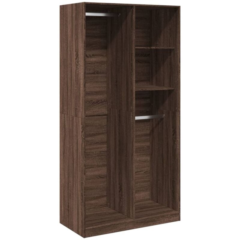 foto del prodotto vidaxl armadio rovere marrone 100x50x200 cm in legno multistrato