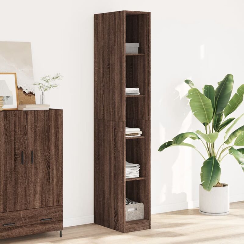 foto del prodotto vidaxl armadio rovere marrone 30x50x200 cm in legno tecnico