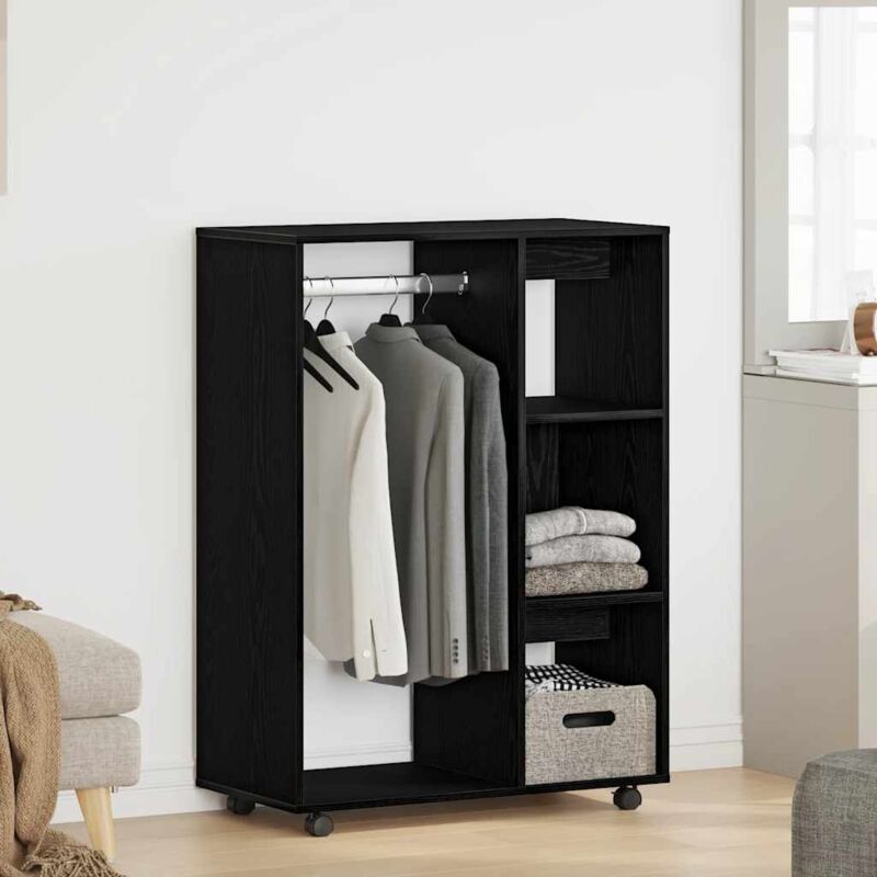 foto del prodotto vidaxl armadio rovere rovere nero 80x40x110 cm in legno multistrato