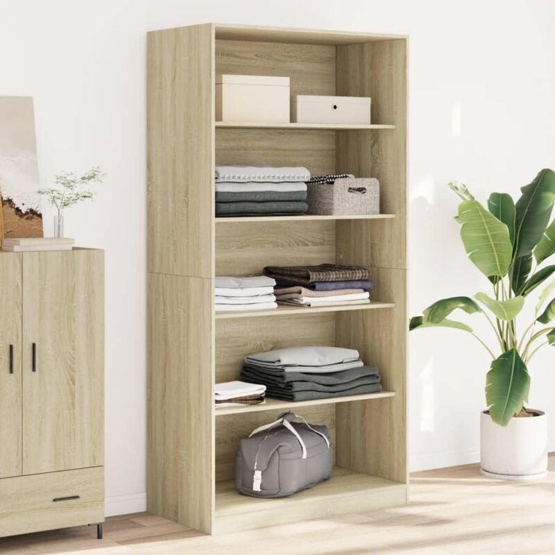 foto del prodotto vidaxl armadio rovere sonoma 100x50x200 cm in legno tecnico