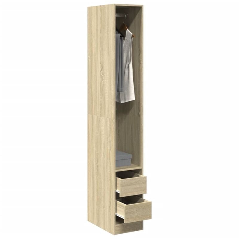 foto del prodotto vidaxl - armadio rovere sonoma 30x50x200 cm in legno multistrato