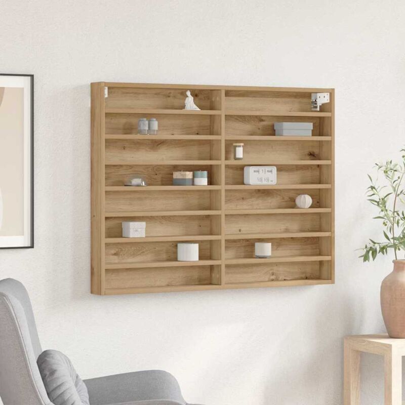 foto del prodotto vidaxl armadio vitrine in rovere artigianale 100x8,5x75 cm in legno composito