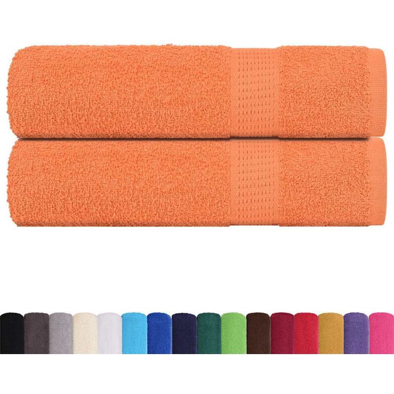 foto del prodotto vidaxl asciugamani 2 pz arancioni 50x100 cm 360 g m 100 cotone