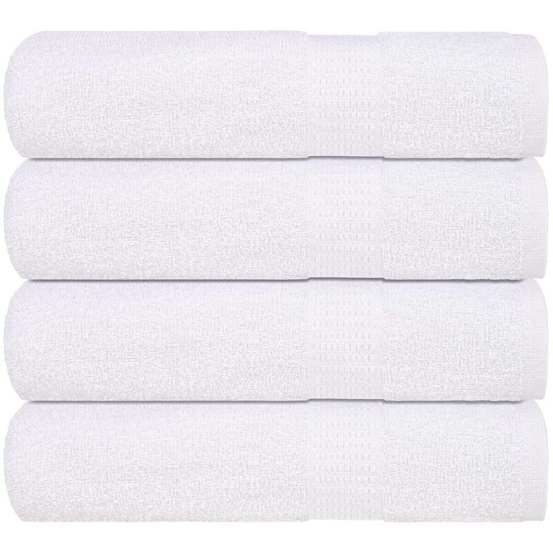 foto del prodotto vidaxl asciugamani 4 pz bianchi 50x100 cm 360 g m 100 cotone