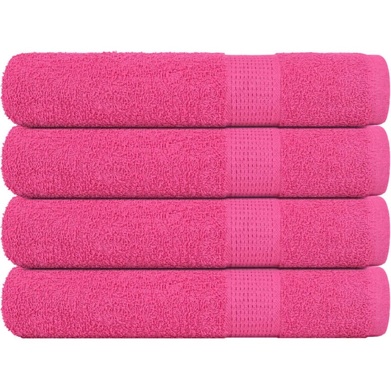 foto del prodotto vidaxl asciugamani 4 pz rosa 100x200 cm 360 g m 100 cotone