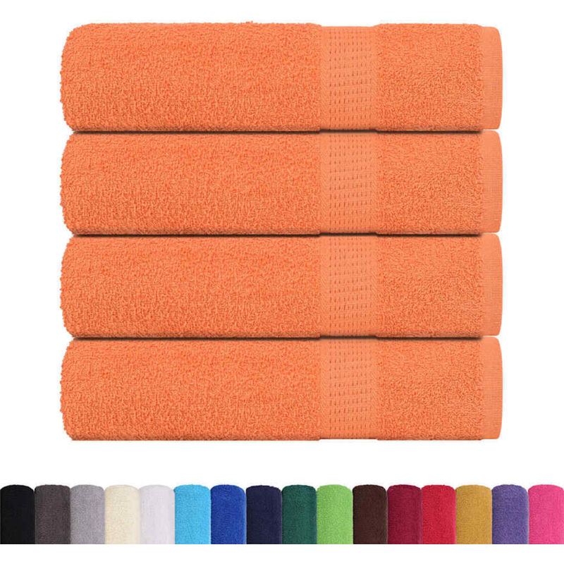 foto del prodotto vidaxl asciugamani bagno 4 pz arancioni 100x150cm 360g m 100 cotone