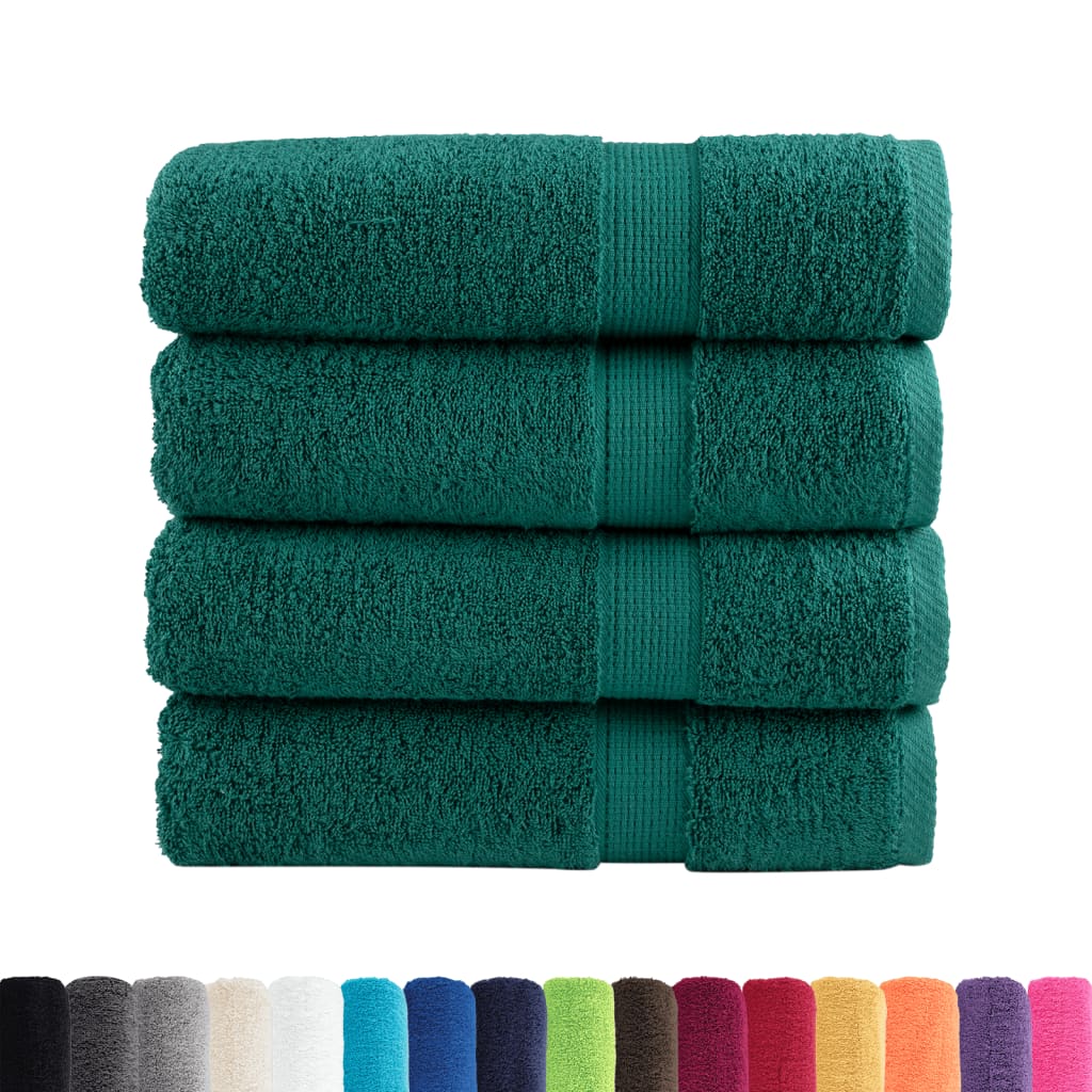 foto del prodotto vidaxl asciugamani da bagno solund 2 pz verdi 100x150 cm 600 g m 