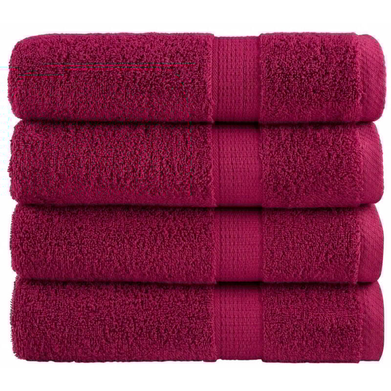 foto del prodotto vidaxl asciugamani da doccia solund 4 pz bordeaux 70x140cm 600gsm