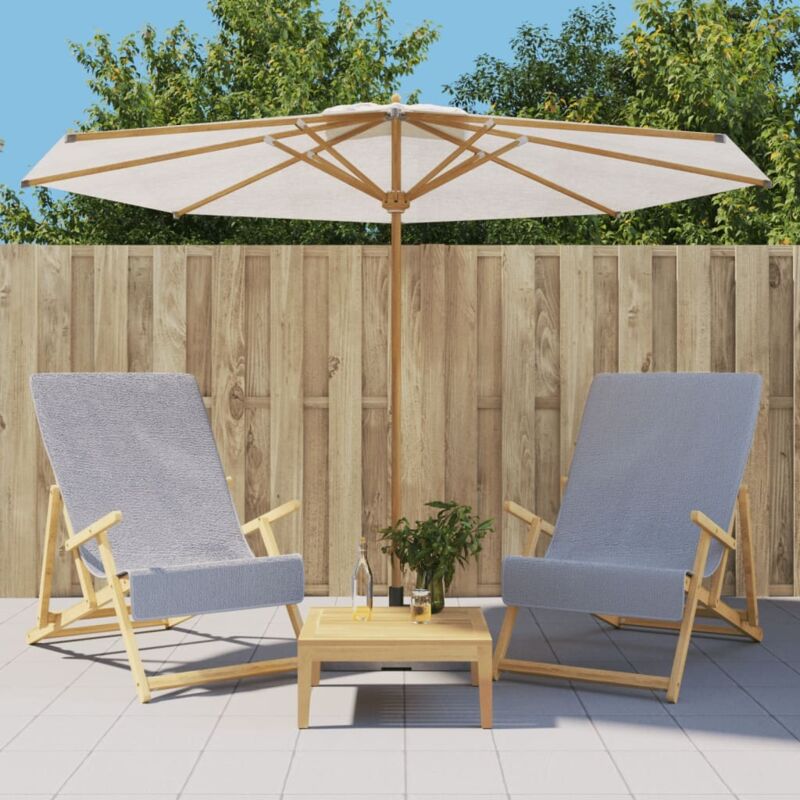 foto del prodotto vidaxl asciugamani da spiaggia 2 pz grigi 60x135 cm tessuto 400 gsm