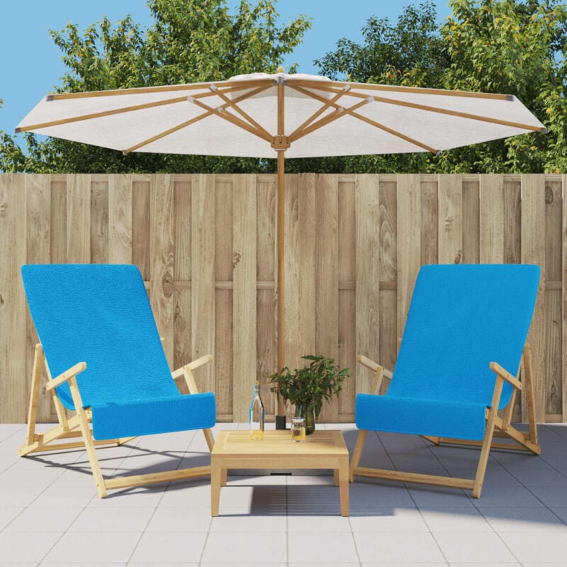 foto del prodotto vidaxl asciugamani da spiaggia 2 pz turchese 60x135 cm tessuto 400 gsm