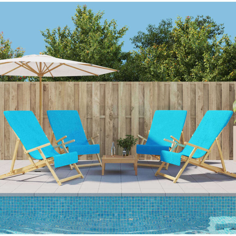 foto del prodotto vidaxl asciugamani da spiaggia 4 pz turchese 60x135 cm tessuto 400 gsm