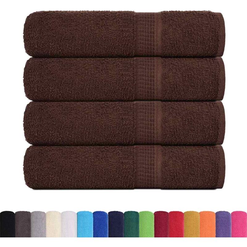 foto del prodotto vidaxl asciugamani doccia 4 pz marrone 70x140 cm 360 g m 100 cotone