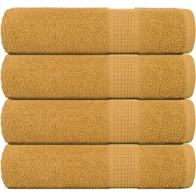 foto del prodotto vidaxl asciugamani doccia 4 pz oro 70x140 cm 360 g/m 100 cotone