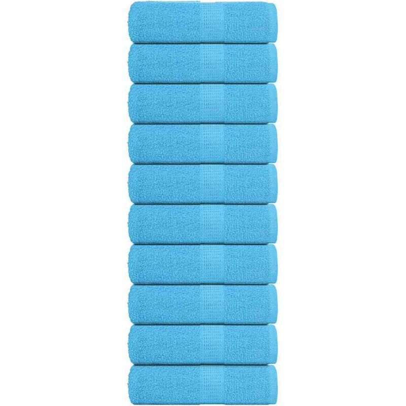 foto del prodotto vidaxl asciugamani ospiti 10 pz turchesi 30x50 cm 360 g m 100 cotone