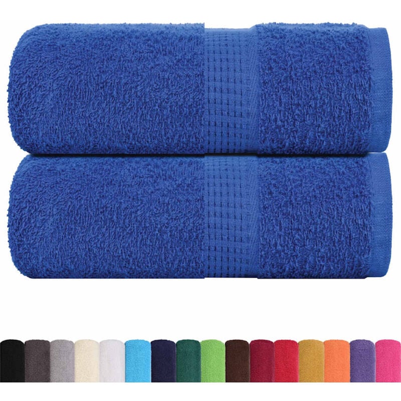 foto del prodotto vidaxl asciugamani ospiti 2 pz blu 30x50 cm 360 g m 100 cotone