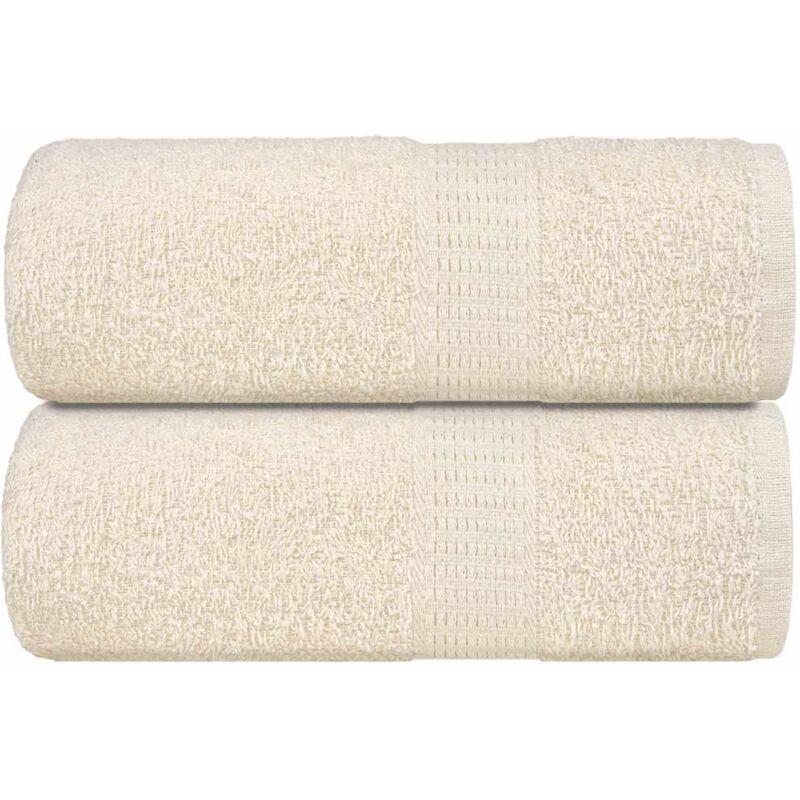 foto del prodotto vidaxl asciugamani ospiti 2 pz crema 30x50 cm 360 g m 100 cotone