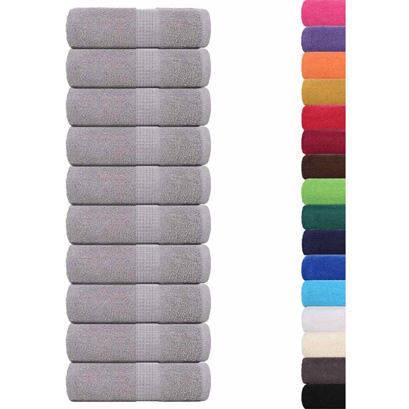 foto del prodotto vidaxl asciugamani per sapone 10 pz grigio 30x30cm 360g m 100 cotone