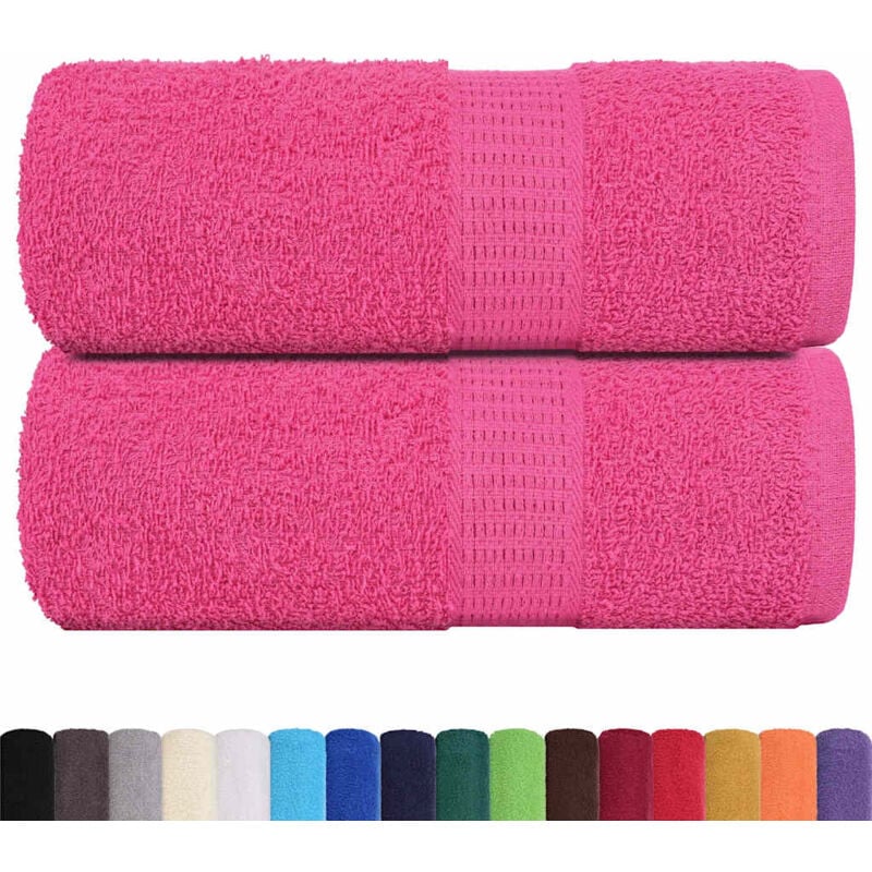 foto del prodotto vidaxl asciugamani per sapone 2 pz rosa 30x30 cm 360 g m 100 cotone