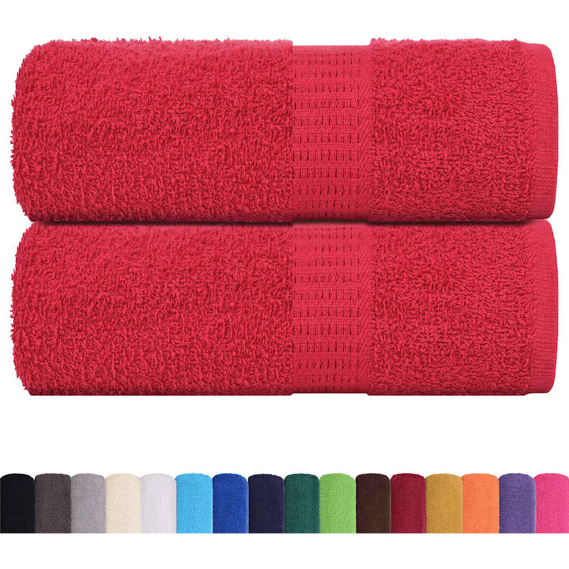 foto del prodotto vidaxl asciugamani per sapone 2 pz rossi 30x30 cm 360 g m 100 cotone