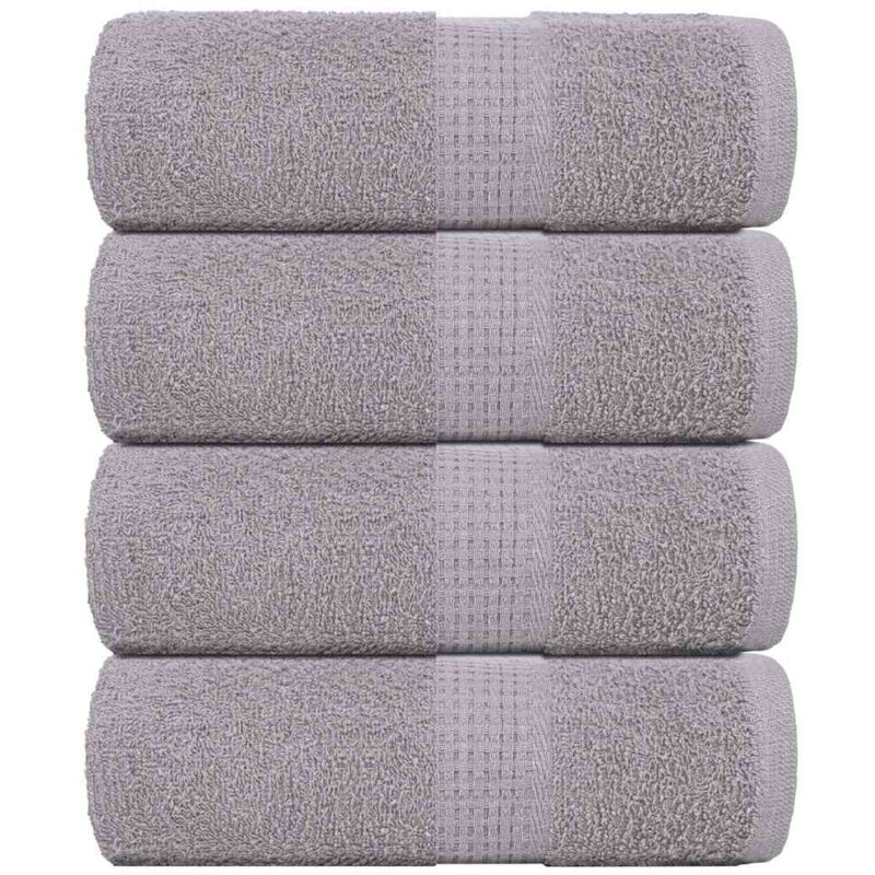 foto del prodotto vidaxl asciugamani per sapone 4 pz grigio 30x30cm 360g m 100 cotone