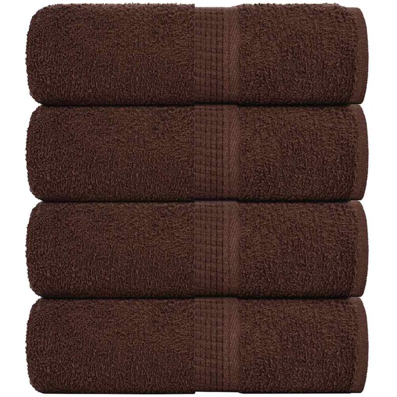 foto del prodotto vidaxl asciugamani per sapone 4 pz marrone 30x30cm 360g m 100 cotone