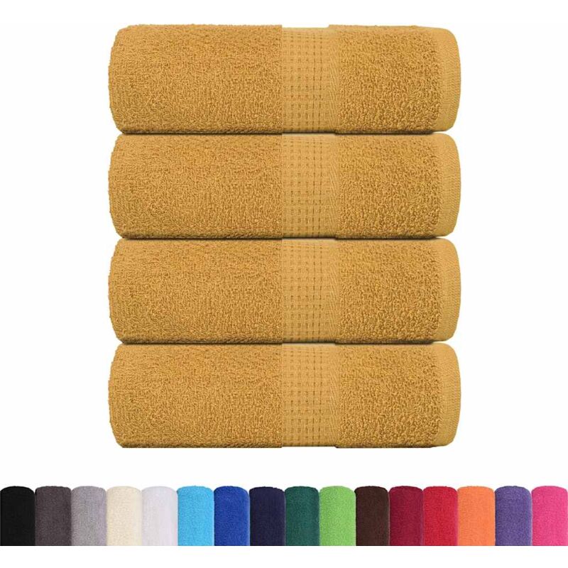 foto del prodotto vidaxl asciugamani per sapone 4 pz oro 30x30 cm 360 g m 100 cotone