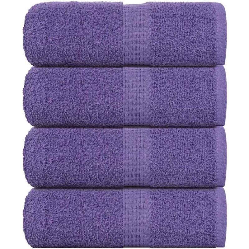 foto del prodotto vidaxl asciugamani per sapone 4 pz viola 30x30cm 360g m 100 cotone