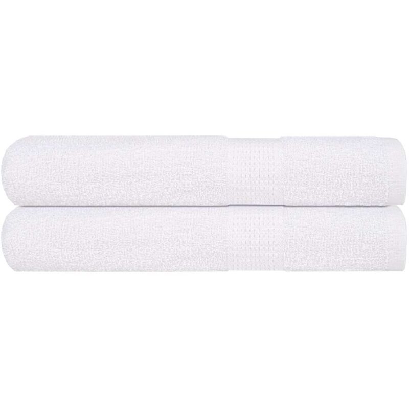foto del prodotto vidaxl asciugamani per sauna 2 pz bianchi 80x200cm 360g m 100 cotone