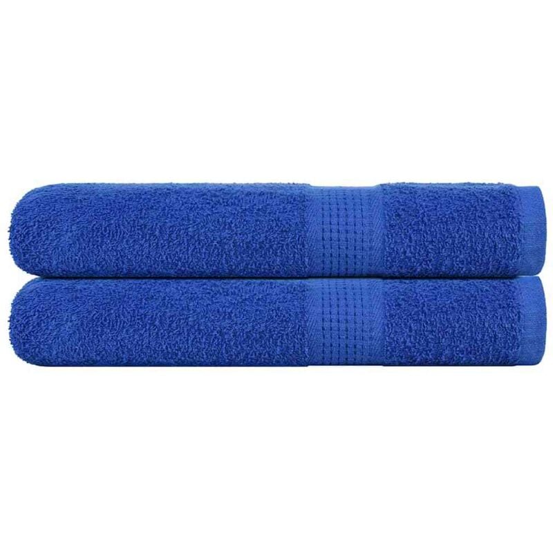 foto del prodotto vidaxl asciugamani per sauna 2 pz blu 80x200cm 360g m 100 cotone