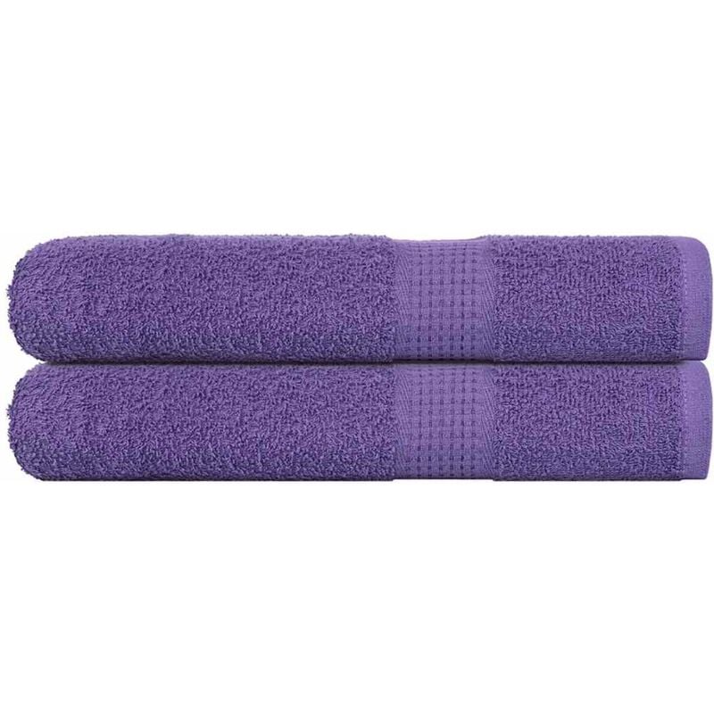 foto del prodotto vidaxl asciugamani per sauna 2 pz viola 80x200cm 360g m 100 cotone
