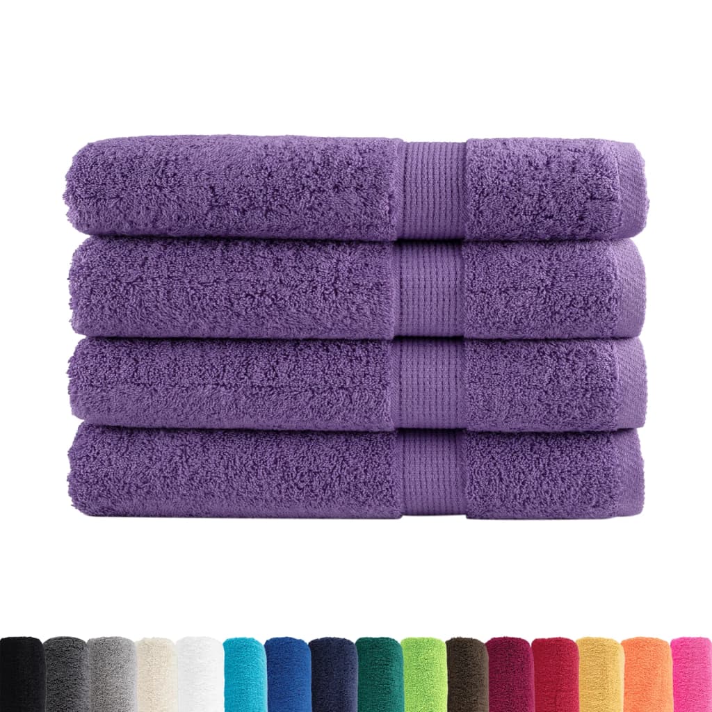 foto del prodotto vidaxl asciugamani per sauna solund 4 pz viola 80x200 cm 600 g m 