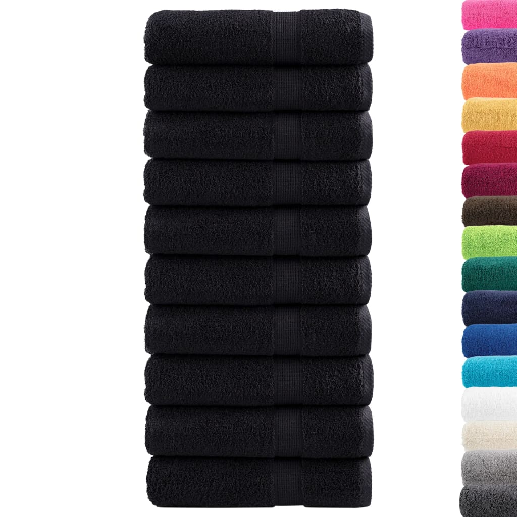 foto del prodotto vidaxl asciugamani premium solund 10 pz neri 50x100 cm 600 g m 