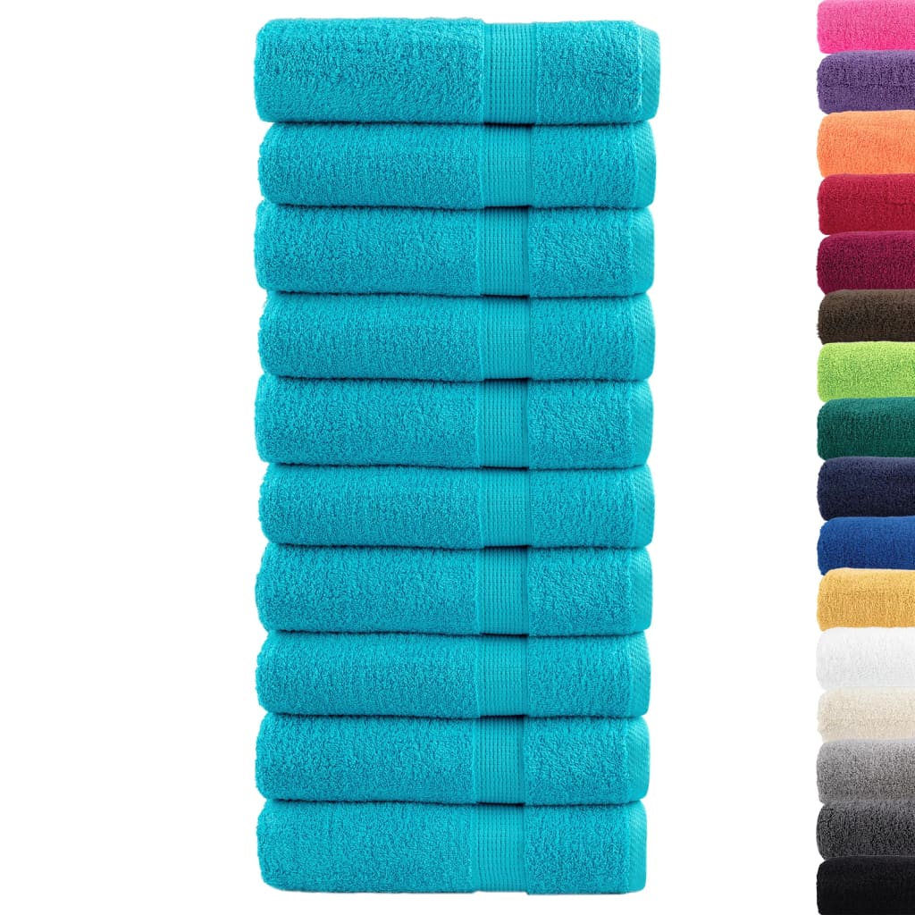 foto del prodotto vidaxl asciugamani premium solund 10pz turchesi 50x100cm 600 g/m²