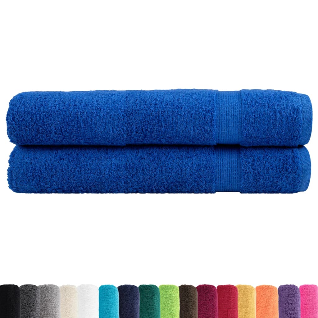 foto del prodotto vidaxl asciugamani premium solund 2 pz blu 100x200cm 600gsm