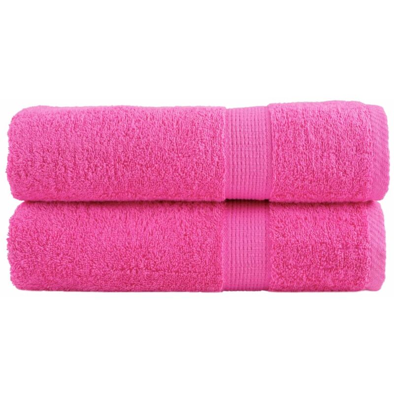 foto del prodotto vidaxl asciugamani premium solund 2 pz rosa 50x100 cm 600 g m 