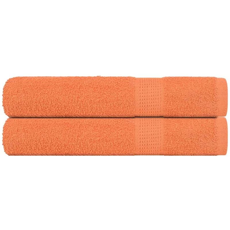 foto del prodotto vidaxl asciugamani sauna 2 pz arancioni 80x200cm 360g m 100 cotone