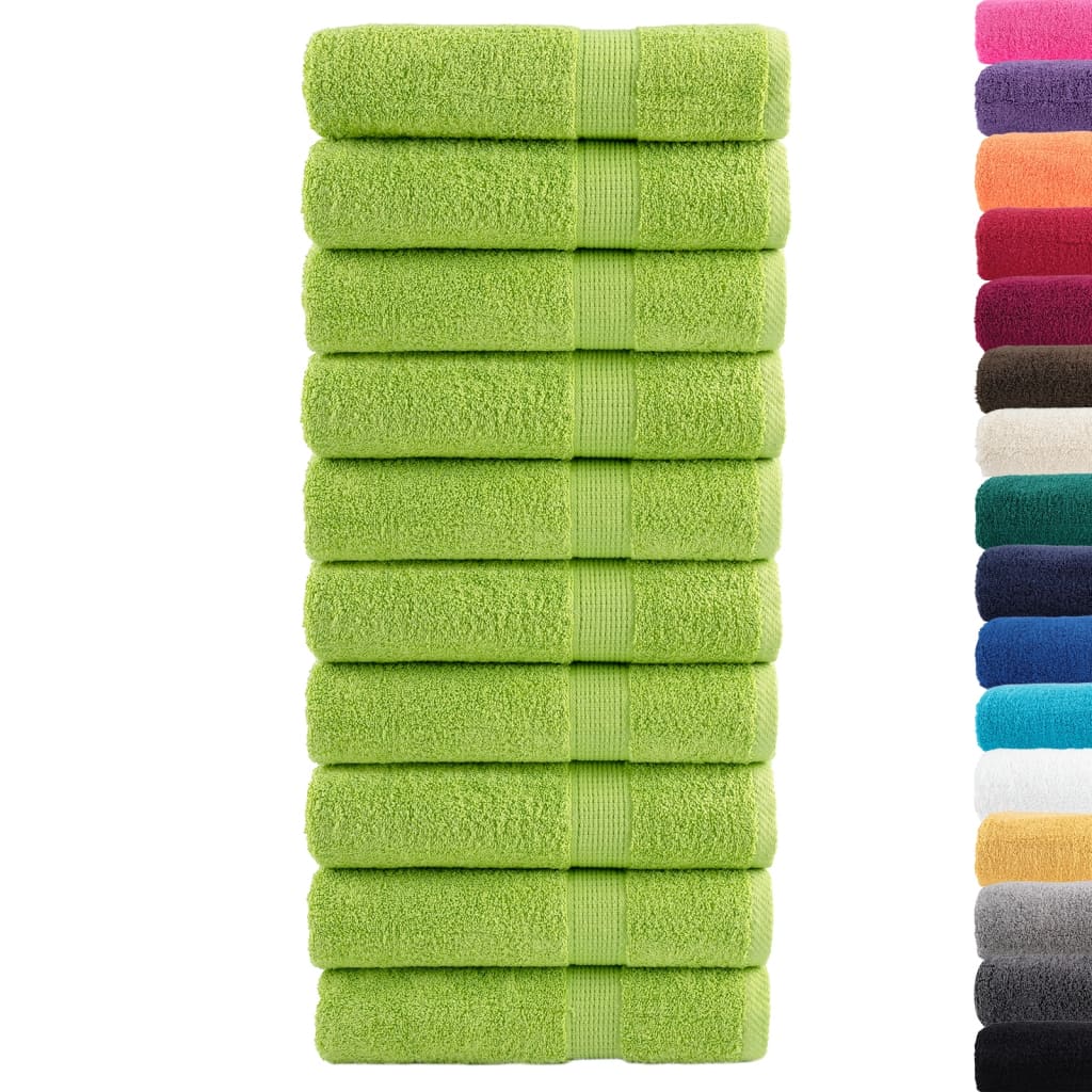 foto del prodotto vidaxl asciugamani solund 10 pz verde mela 50x100 cm 600 g m 