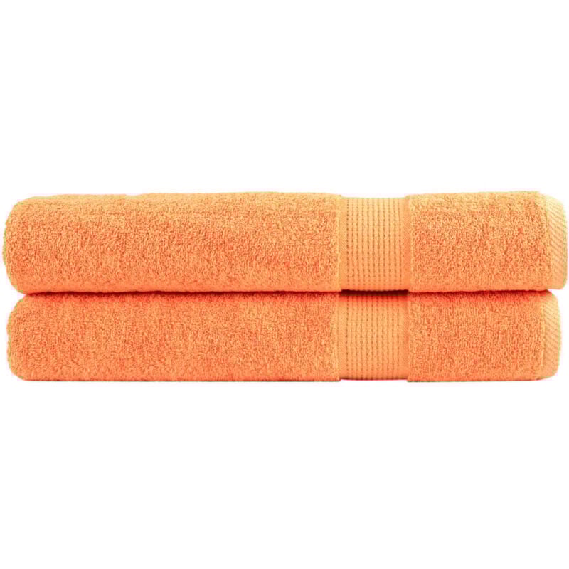 foto del prodotto vidaxl asciugamani solund 2 pz arancione 100x200 cm 600 g m 