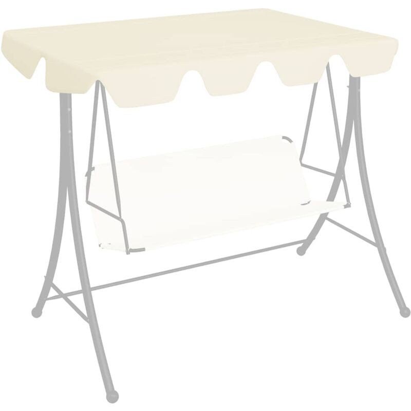 foto del prodotto vidaxl baldacchino per dondolo giardino crema 150 130x105 70 cm