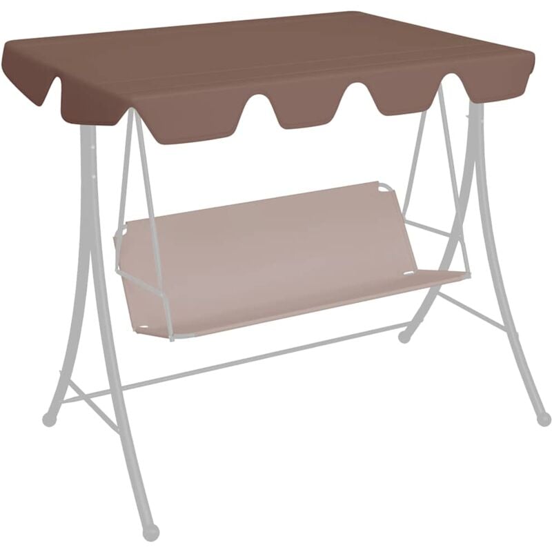 foto del prodotto vidaxl baldacchino per dondolo giardino marrone 150 130x105 70 cm