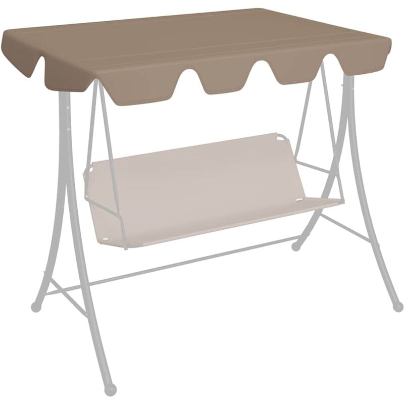 foto del prodotto vidaxl baldacchino per dondolo giardino tortora 150 130x105 70 cm