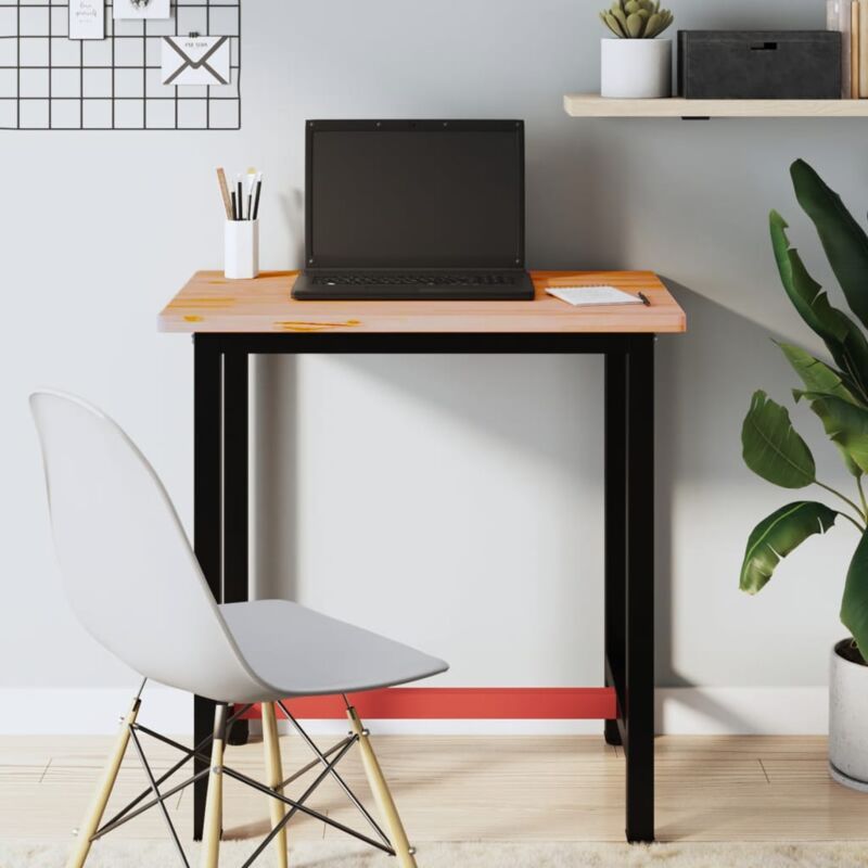 foto del prodotto vidaxl banco da lavoro 80x55x81,5 cm legno massello faggio e metallo