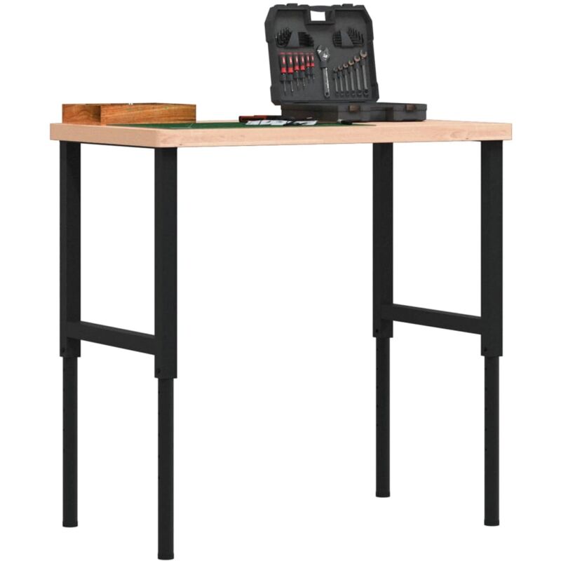 foto del prodotto vidaxl banco lavoro 100x60x 73 99,5 cm legno di faggio rettangolare