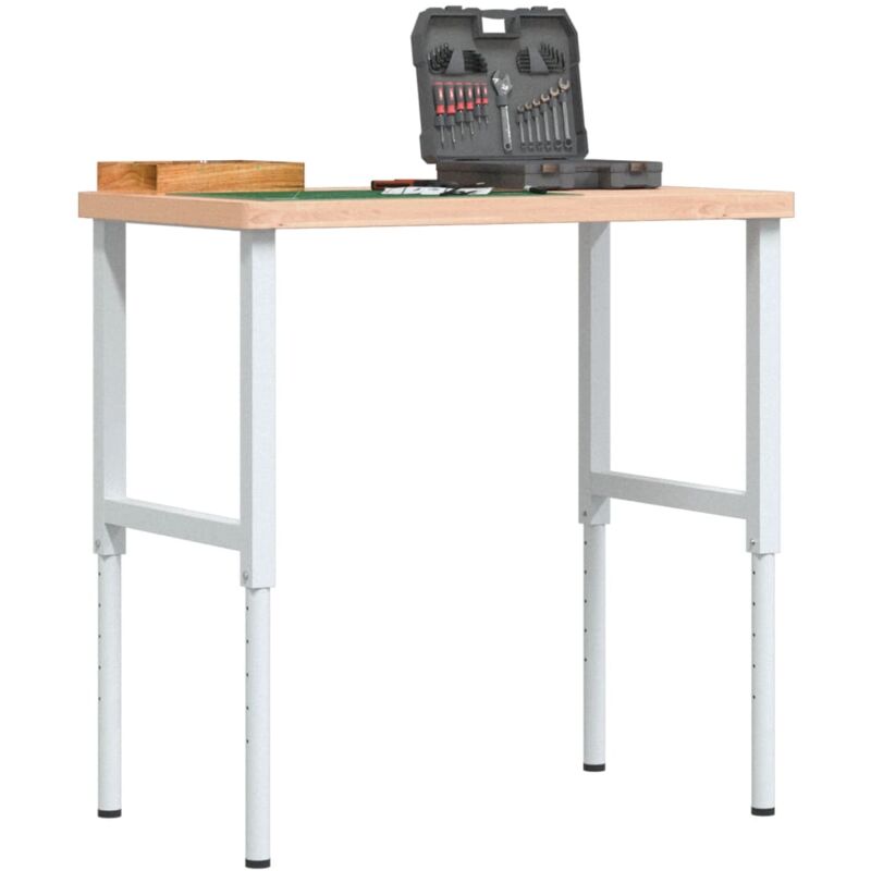 foto del prodotto vidaxl banco lavoro 100x60x 73 99,5 cm legno di faggio rettangolare