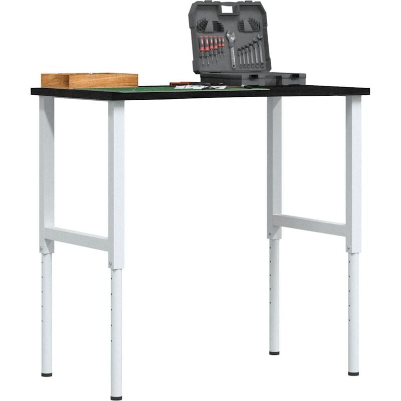 foto del prodotto vidaxl banco lavoro marrone scuro 100x60x 71,5 98 cm legno di rovere