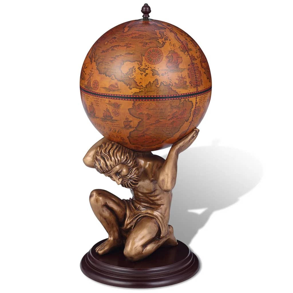 foto del prodotto vidaxl bar a globo portabottiglie vino design atlas 42x42x85 cm