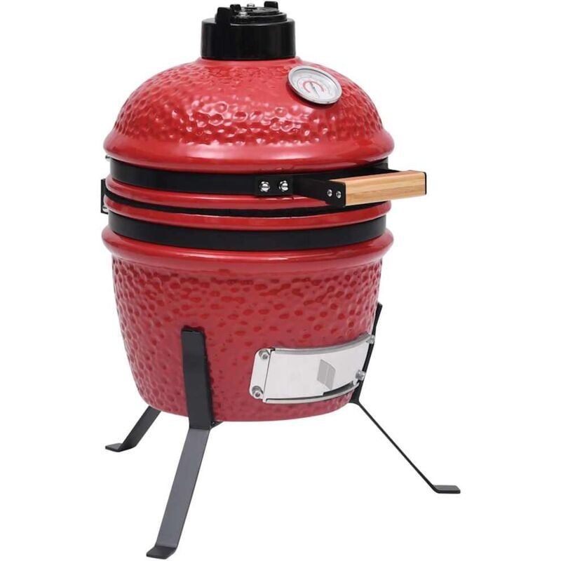 foto del prodotto vidaxl barbecue affumicatore 2 in 1 kamado in ceramica 56 cm rosso